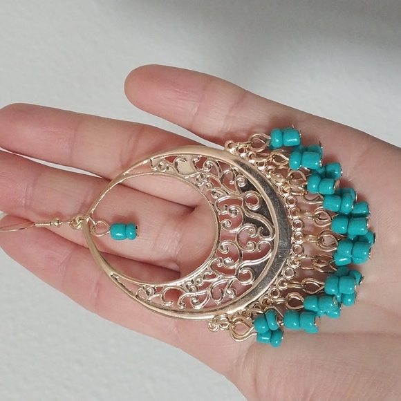 Boho Beaded   Women's Dangle Drop Earrings. - Picture 2 of 6